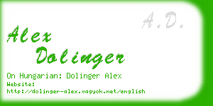 alex dolinger business card
